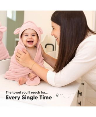 2pk Snuggle Baby Towels with Hood for Newborn Girls, Boys, Toddlers, Soft & Absorbent Hooded Baby Bath Towels