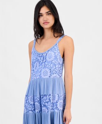 Women's Lace-Trim Maxi Dress