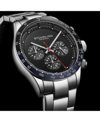 Chronomark 4066 Men’s Quartz Chronograph Watch with Screw-Down Crown, Textured Dial & Stainless Steel Bracelet