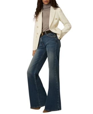 Women's Tailored Fit Textured Double Breasted Blazer