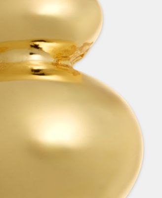 Puffy Double Round Button Earrings