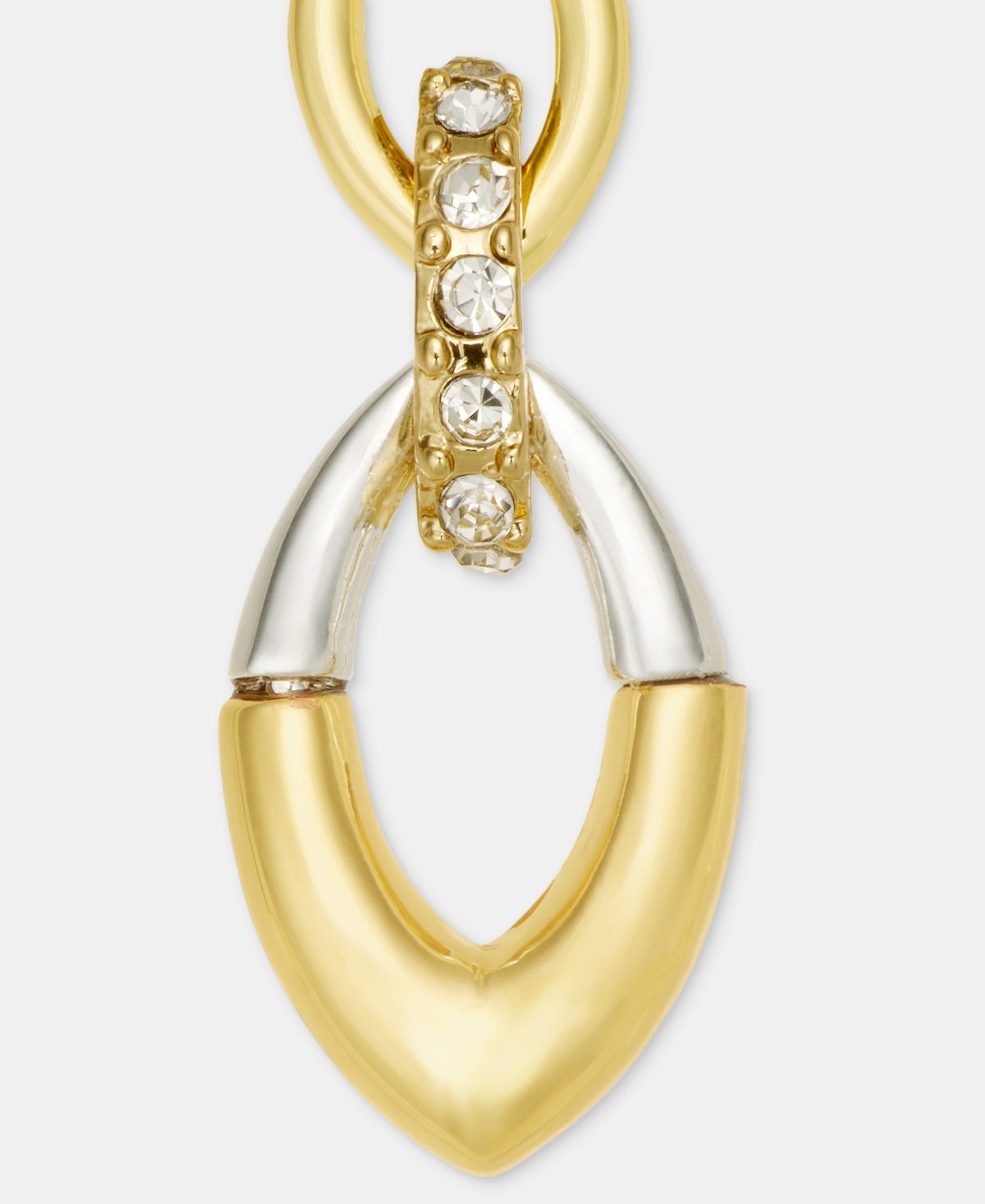 Anne Klein Pave Linked Linear Drop Earrings