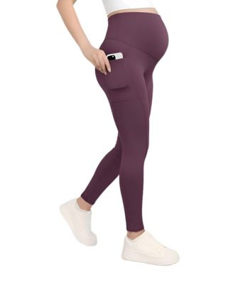 Women's Over the Belly Side Pocket Active Maternity Leggings - Motherhood Maternity