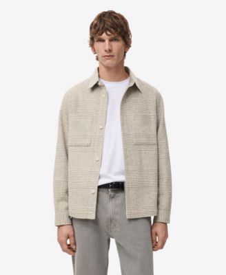 Men's Check Wool-Blend Overshirt