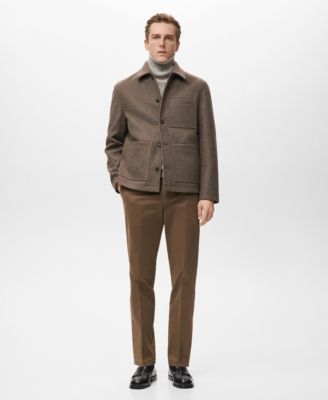 Men's Pockets Regular-Fit Jacket