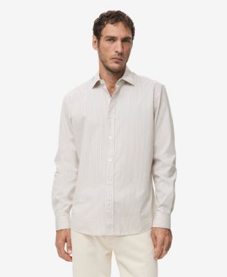 Men's Regular Fit Striped Cotton Shirt