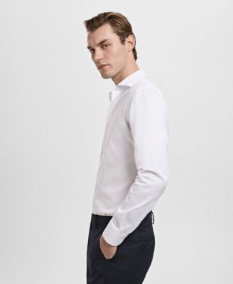 Men's Slim-Fit Cotton Dress Shirt