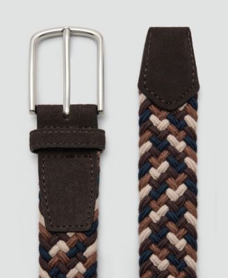 Men's Braided Elastic Colored Belt