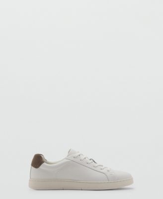 Men's Contrasting Panel Leather Sneakers