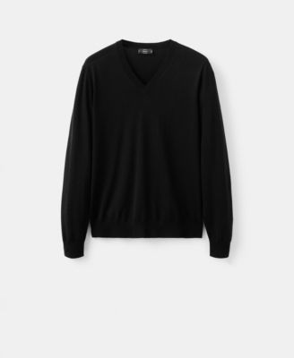 Men's Merino Wool V-Neck Sweater