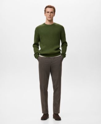 Men's Ribbed Wool-Blend Sweater