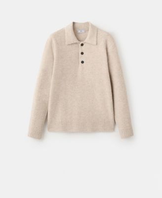 Men's Mini Boucle Knit Polo Shirt