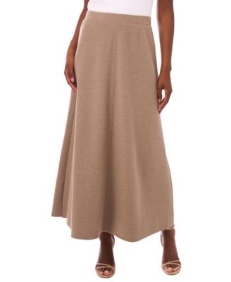 Women's Solid A-Line Maxi Skirt