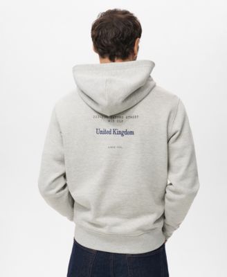 Men's Text Cotton Hooded Sweatshirt