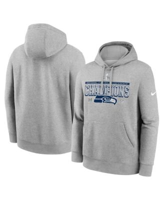 Men's Heather Gray Seattle Seahawks 2025 NFC Conference Champs Locker Room Trophy Collection Hoodie