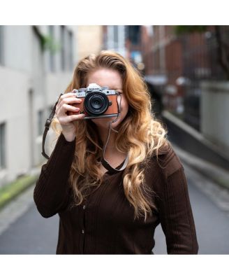 Z f Mirrorless Camera, Silver/Cognac Brown