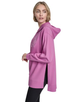 Women's 3D Puff Applique Varsity Logo Oversized Hoodie