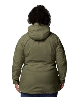 Plus Size Switchback Lined Long Zipper Jacket