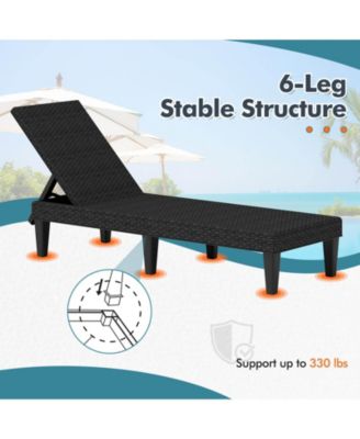 Patio Lounge Chair Recliner Chair with 3-Position Adjustable Backrest and Cushion