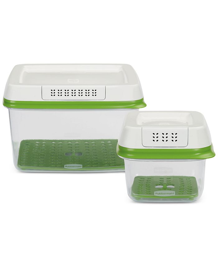 Rubbermaid FreshWorks Vorratsdosen, 3-teiliges Set – Frischhalteboxen Mit Filter Für Obst & Gemüse