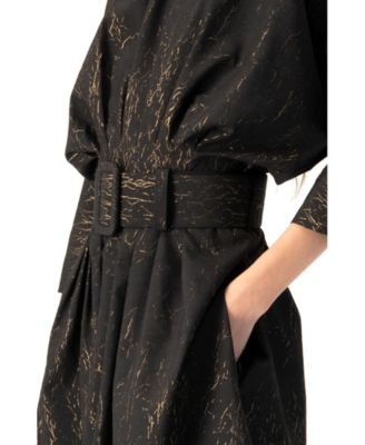 Women's Midi Dress with Belt