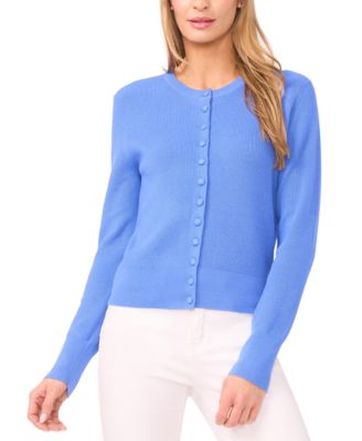 Women's Crewneck Long-Sleeve Cardigan