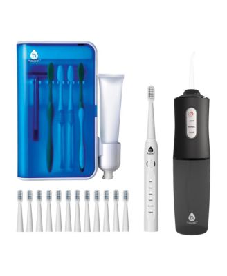 Complete Oral Care Bundle – USB Rechargeable Sonic Toothbrush, Water Flosser & UV Toothbrush Sanitizer