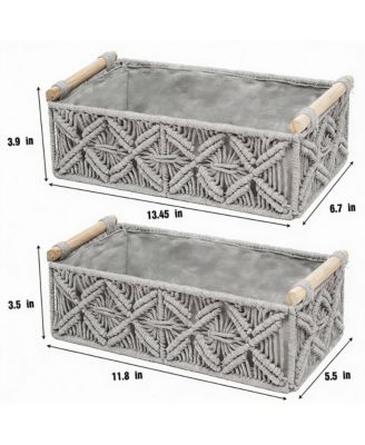 Handmade Cotton Rope Storage Baskets - Multiroom Decor & Organization