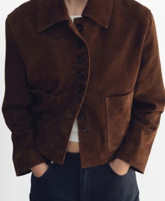 Women's Suede Buttons Jacket