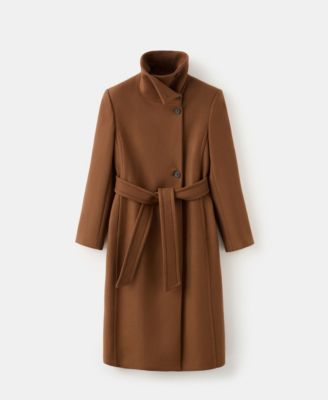 Women's Belted Manteco Wool Coat