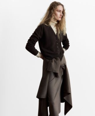 Women's V-Neck Knitted Cardigan Sweater