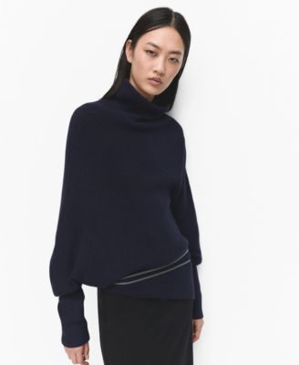 Women's Asymmetrical Roll Neck Sweater
