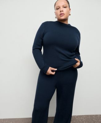 Women's Elastic Waist Straight-Fit Pants