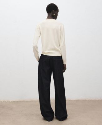 Women's Round-Neck Knitted Sweater