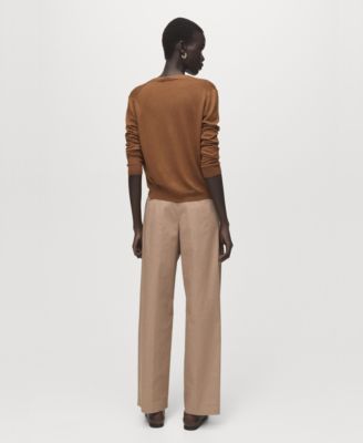 Women's V-Neck Knitted Cardigan Sweater