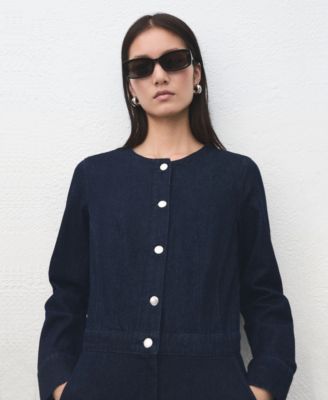 Women's Buttons Denim Jumpsuit