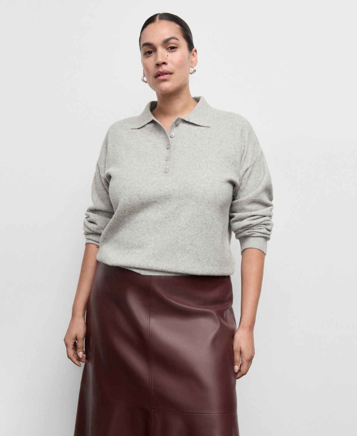 Mango Women's Long-Sleeved Polo-Neck Sweater