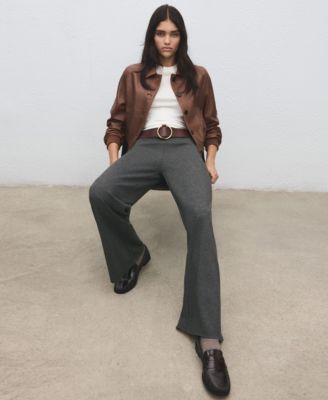 Women's Elastic Waist Straight-Fit Pants