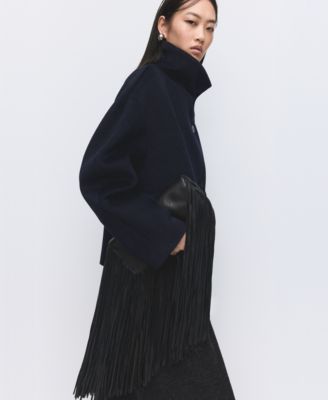 Women's Wool Funnel-Neck Coat
