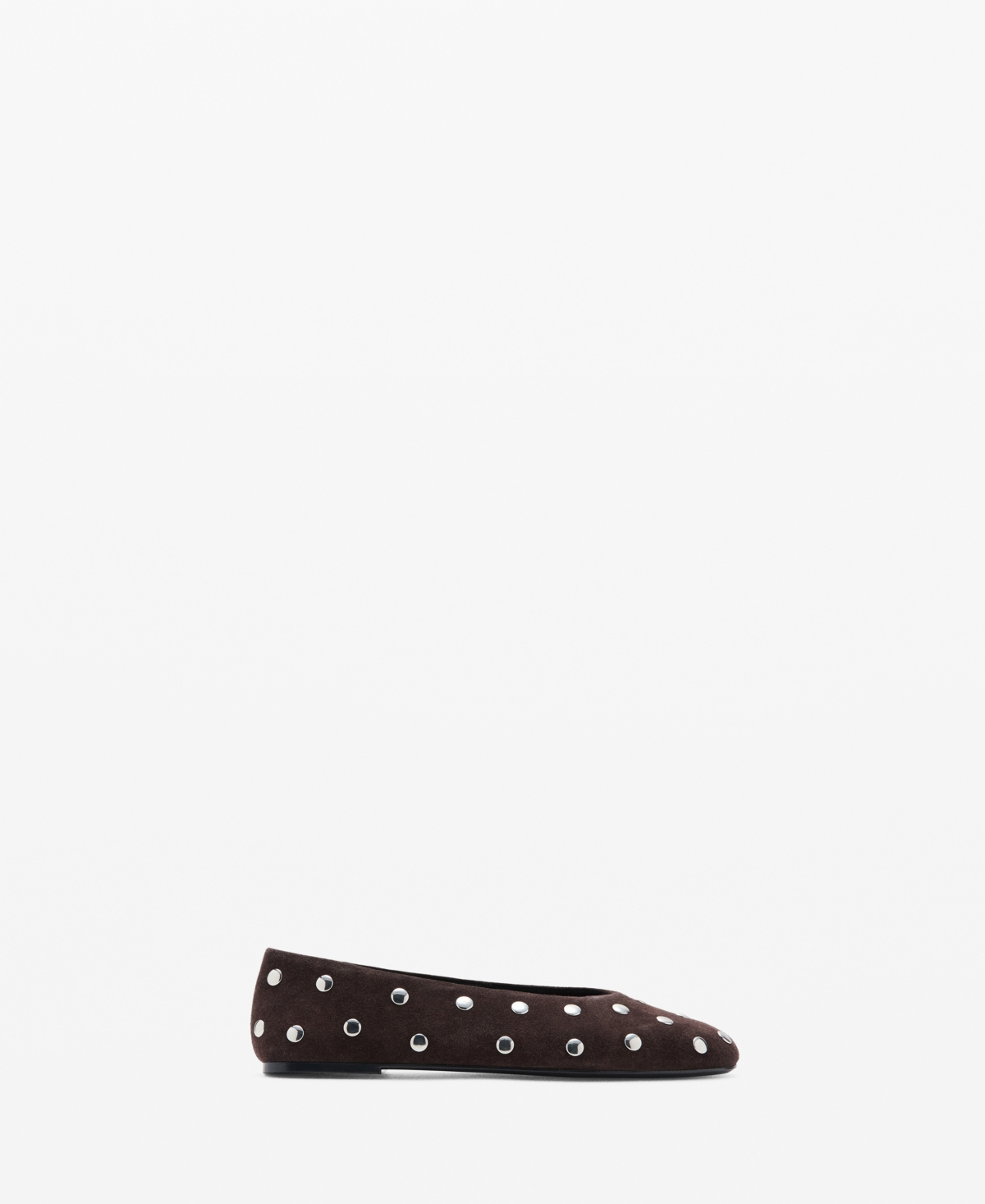 Mango Women's Suede Studs Ballet Flats