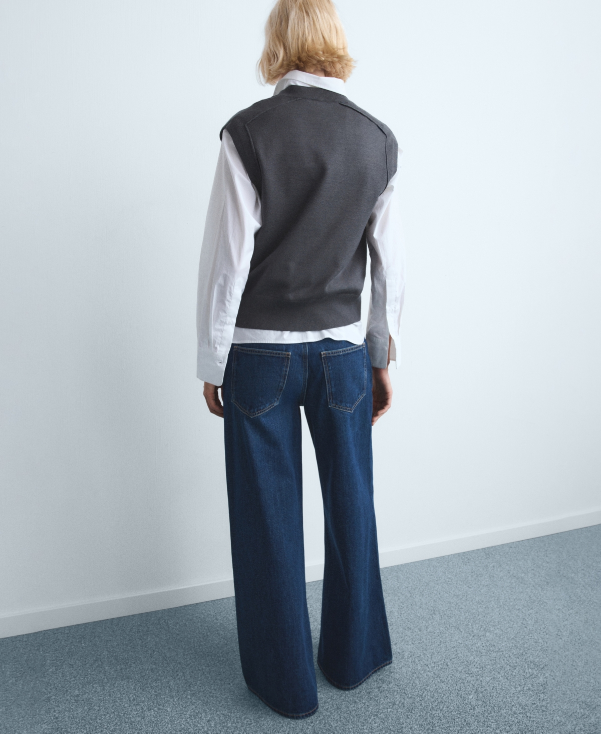 Mango Women's Low-Rise Wide-Leg Jeans