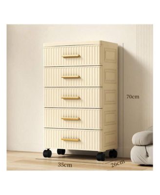 1PC Plastic Multifunctional Storage Cabinet, Drawer Type Bedside Table for Living Room Bedroom Toy Book Organizer