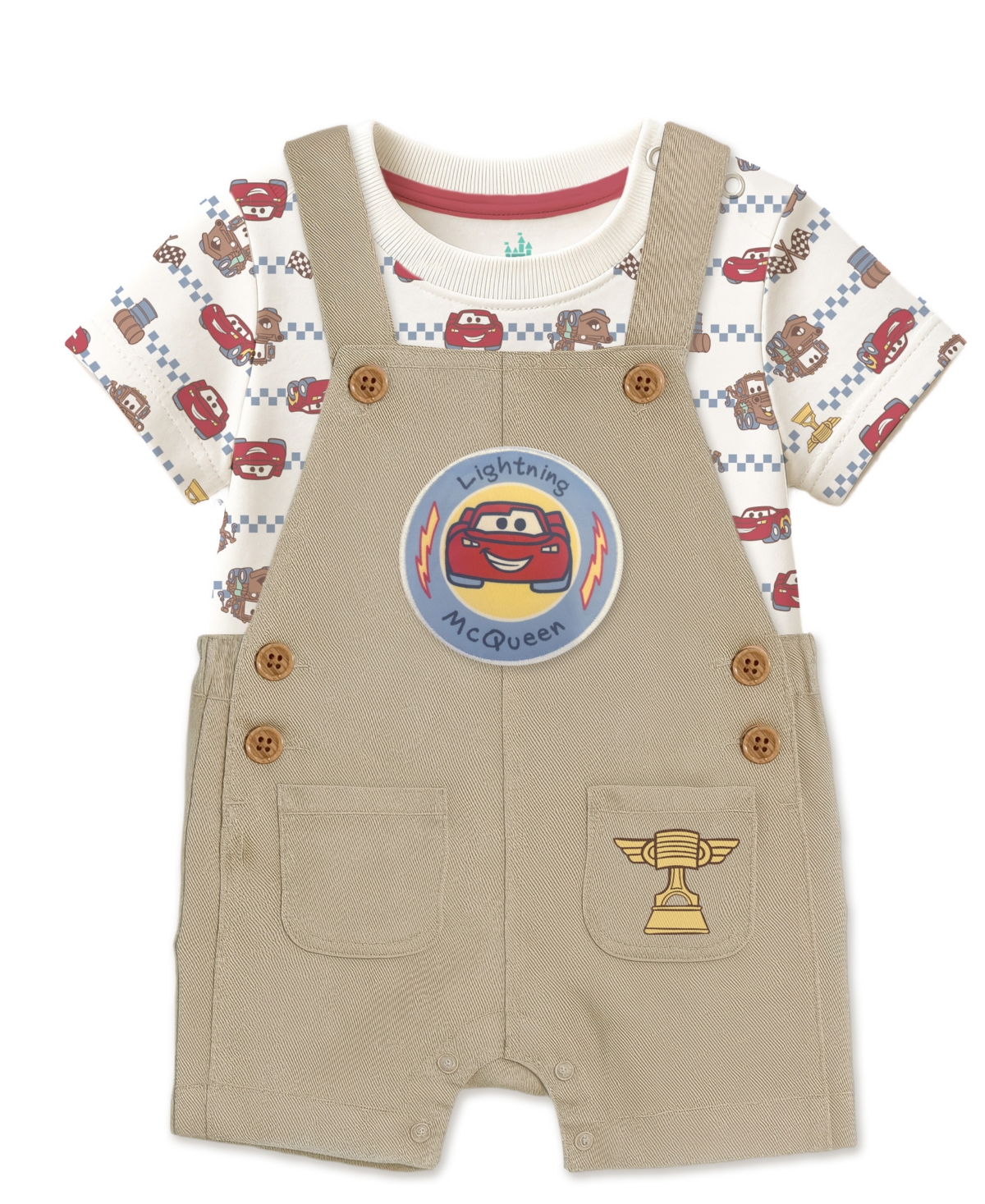 Disney Baby Boys' Cars T-Shirt & Shortall, 2-Piece Set