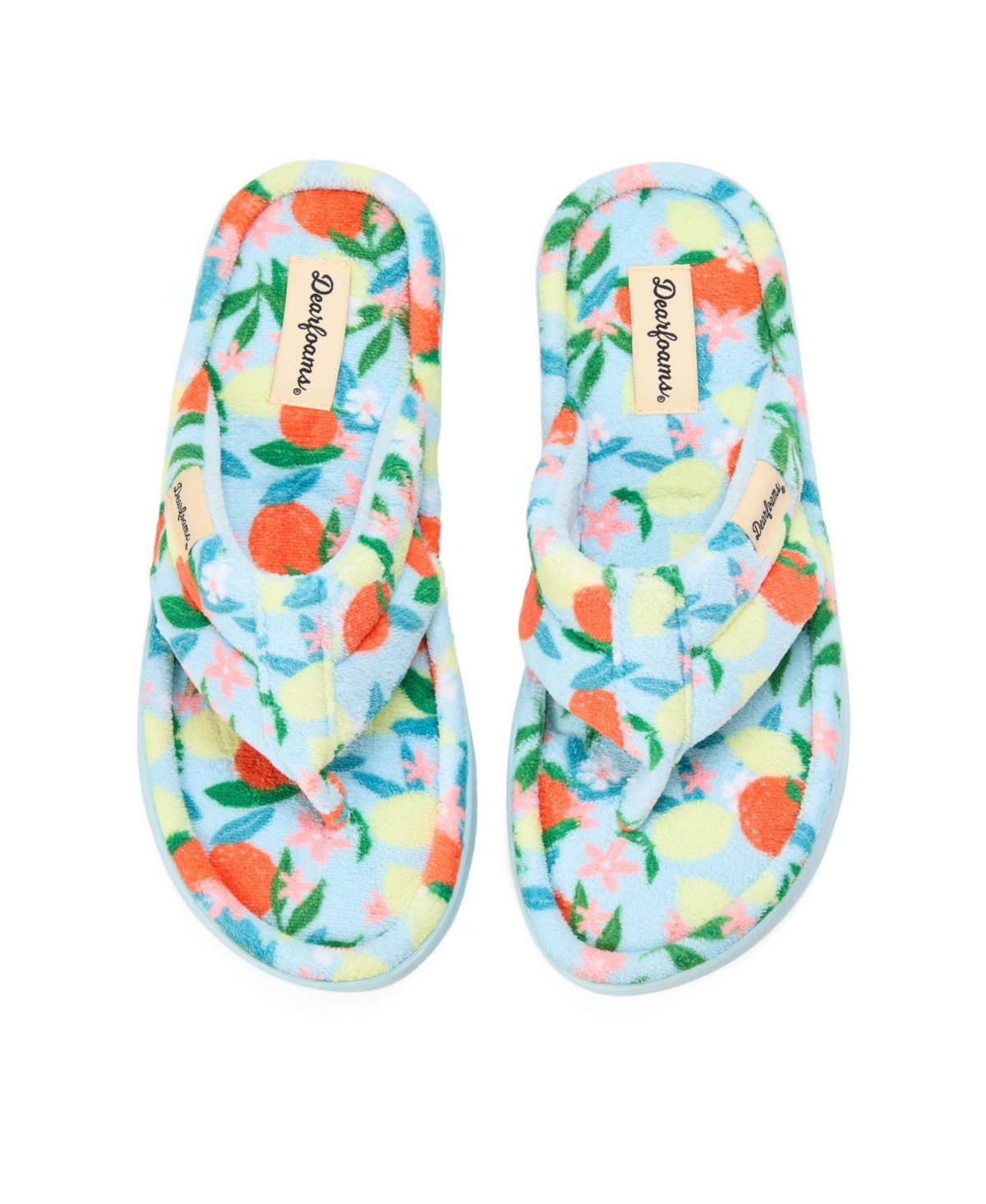Dearfoams Women's Wrenley Terry Thong Flip Flop House Slipper