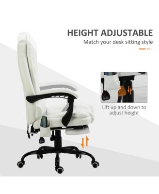 7-Point Vibrating Massage Office Chair High Back Adjustable Recliner