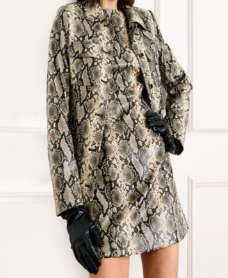 Women's Python Print Side Pocket Jacket