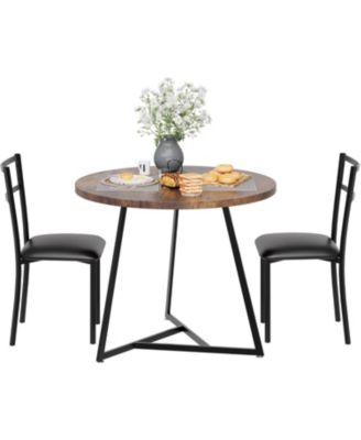 Kitchen Table Round Dining Table Set for 2 Kitchen Table for Dining Room, Home Office, Living Room