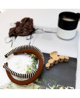 Women's Classic Padded Thin Headband  - Dark Brown