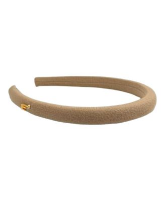 Women's Classic Padded Thin Headband  - Light Brown