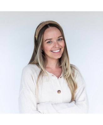 Women's Classic Padded Rope Headband - Gold Ivory